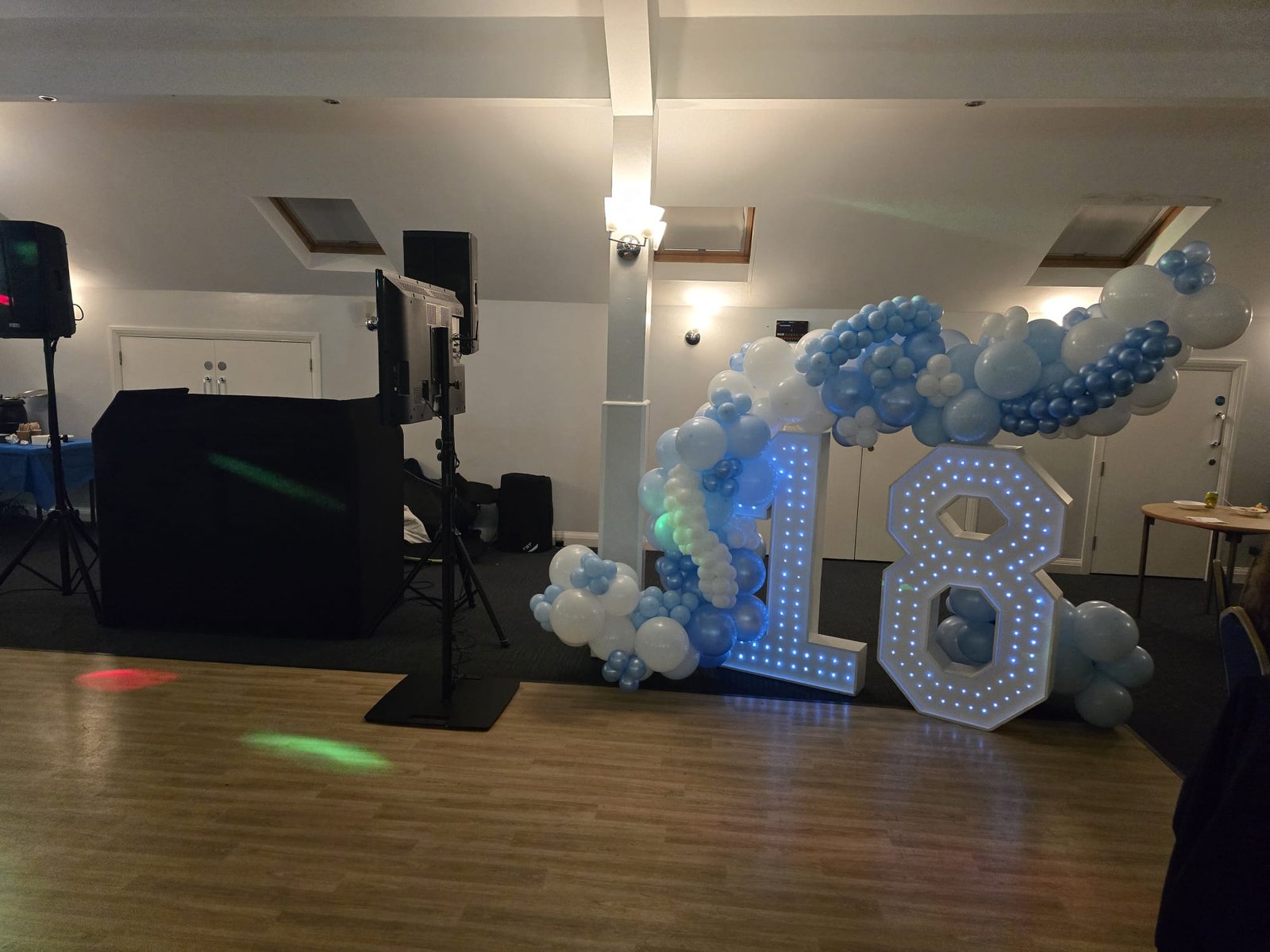 Light up letters at birthday party
